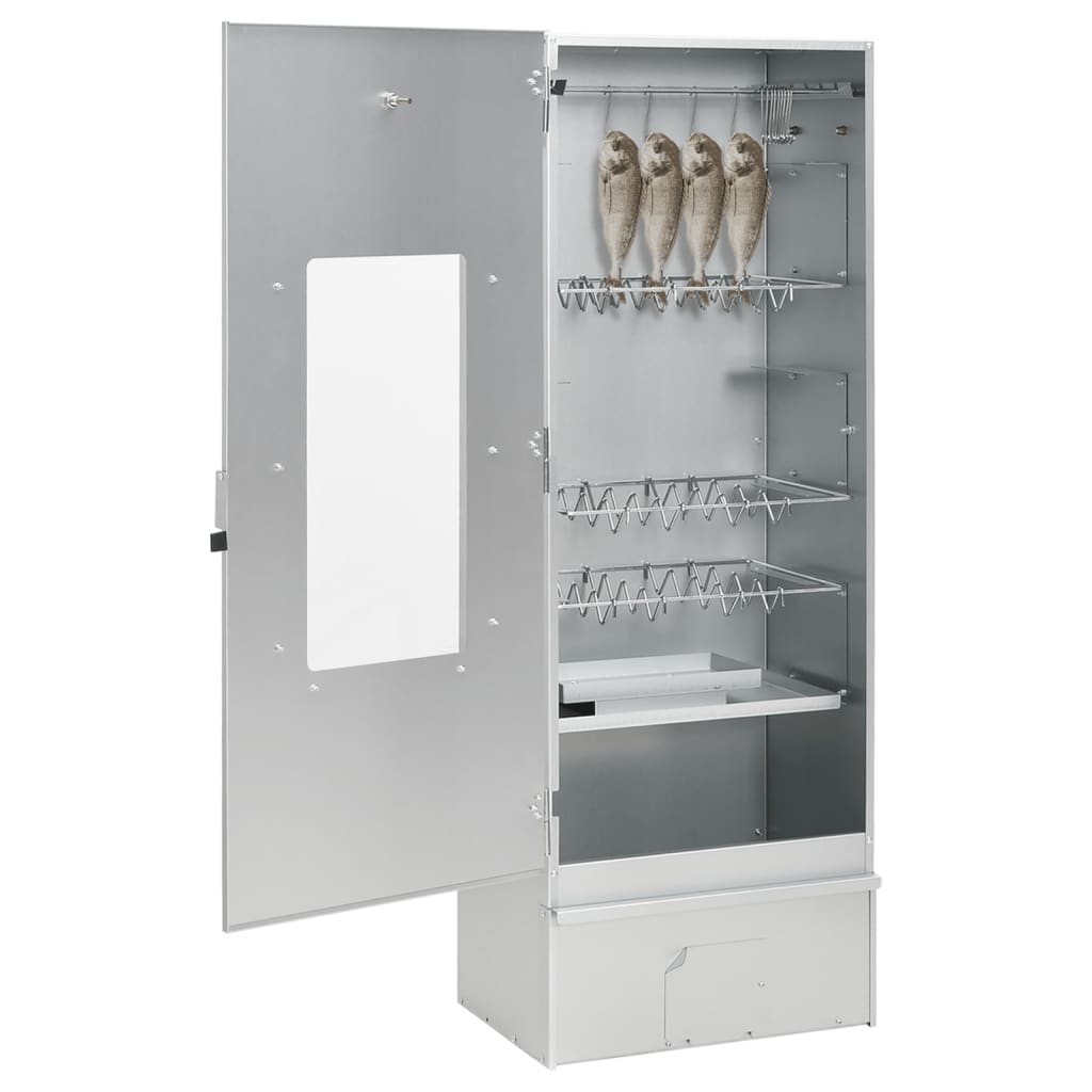 BBQ Oven Smoker with Cold Smoke Generator Galvanised Steel